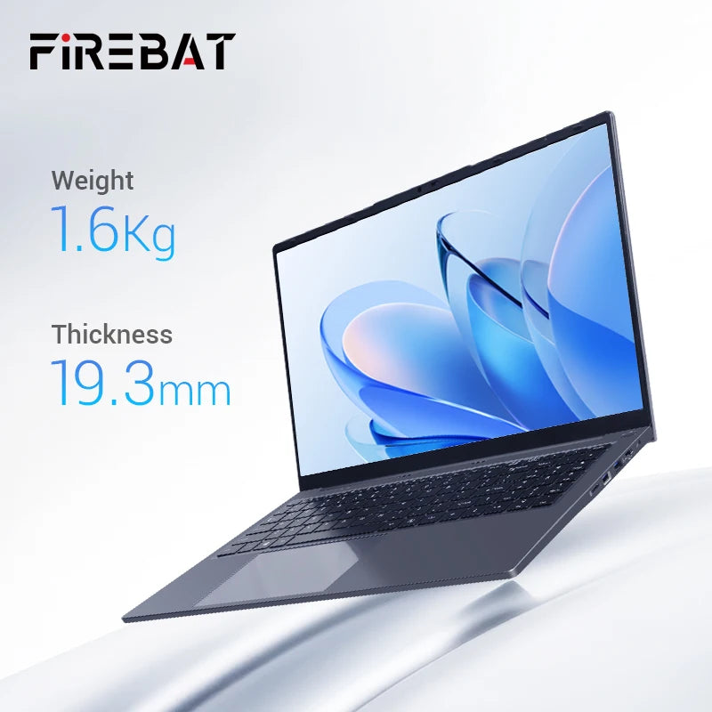 Firebat AT15 15.6" Intel N150 Business Laptop – 16GB DDR4, 1TB SSD, Backlit, Dual Camera, Windows 11 Pro