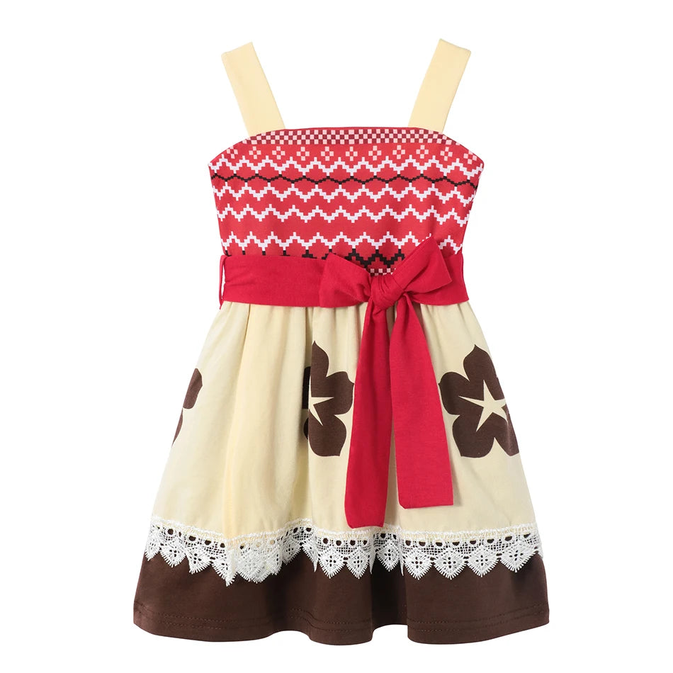 Girls' Princess Costume Dress – Mermaid & Rapunzel One-Shoulder Short Sleeve Summer Casual Vest