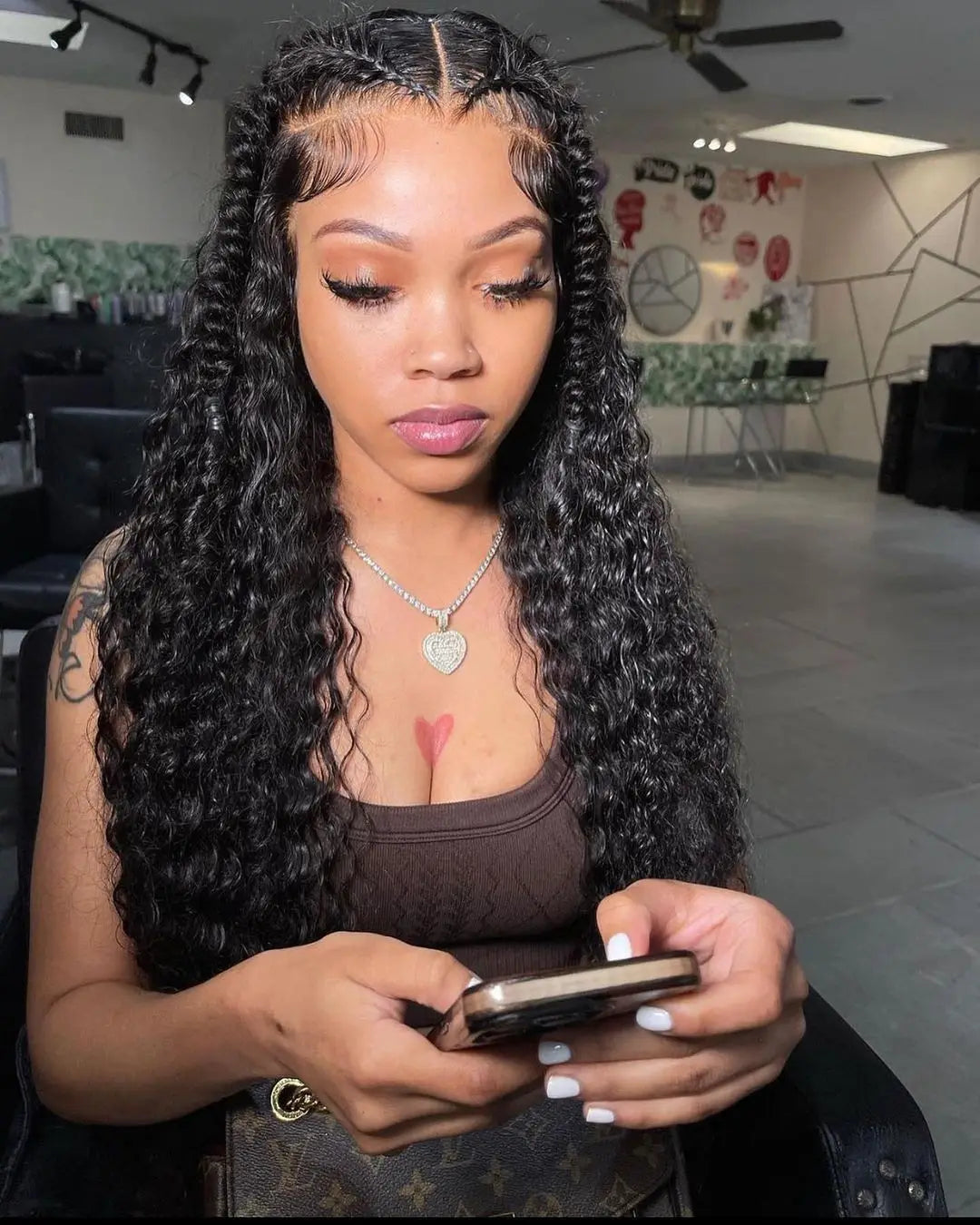 40–50 Inch Water Wave Curly Lace Front Wig | 300% Density 13x4 13x6 7x5 HD Glueless Brazilian Human Hair for Women