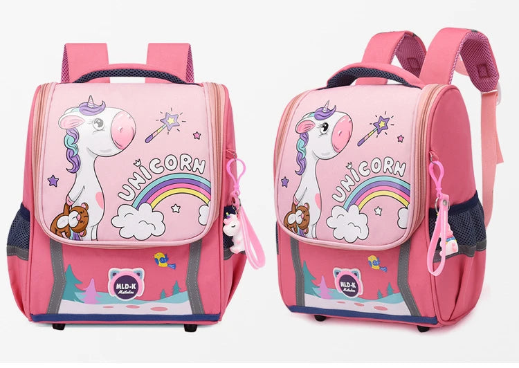 Unicorn School Backpack – Kids Canvas Bag & Size Options