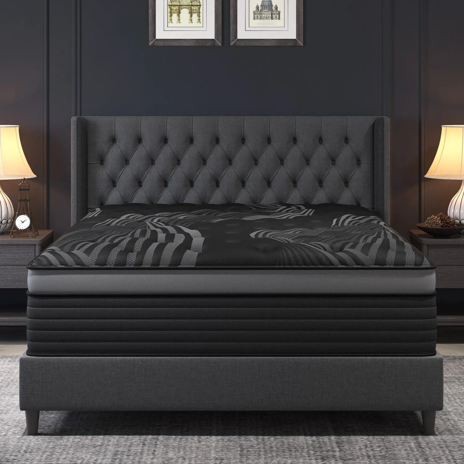 12"/14" Gel Memory Foam Hybrid Pocket Spring Mattress — Medium Firm, Motion Isolation, Twin to King Mattress in a Box
