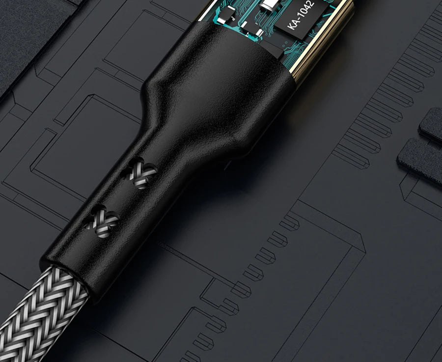 USB-C Ultra Fast Charge Cable with E-Marker Chip – PD 240W/100W/60W, 1m to 2m, 3 Colors