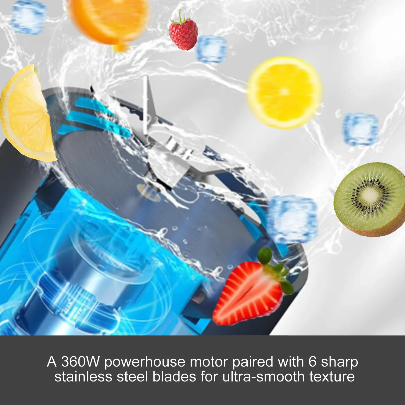Portable USB Rechargeable Juice Blender – 700ml, 6-Blade Fruit Mixer for Shakes, Smoothies & Fresh Juice