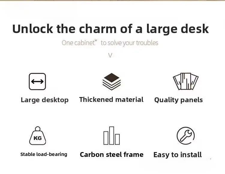Solid Wood Core Gaming & Home Office Desk — E0 Eco-Friendly, Dual Cable Management, Multiple Sizes & Styles