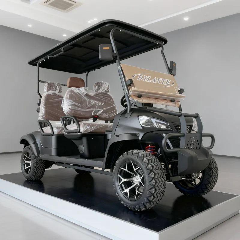 Classic 4-Seat Electric Golf Cart — 5000W Farm & Hunting Cart, 2-Row Seating, Global Best Seller
