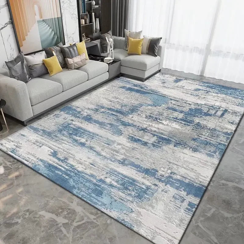 Nordic Geometric Large Area Rug – Washable Non-Slip Carpet for Living Room & Bedroom