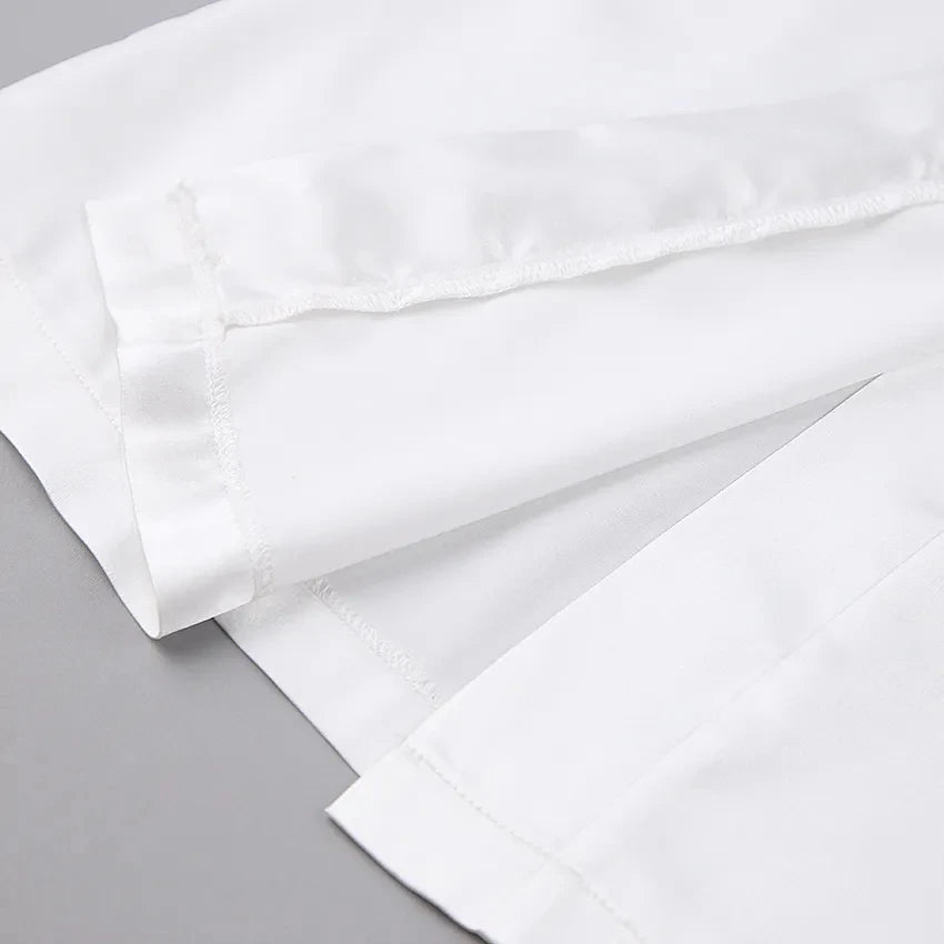 White Feather & Fur Trim Satin Robe | Bridal Nightgown Bathrobe for Women