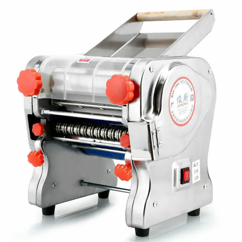550W Electric Pasta & Noodle Maker — Stainless Steel Dual Knife Dumpling Skin Roller