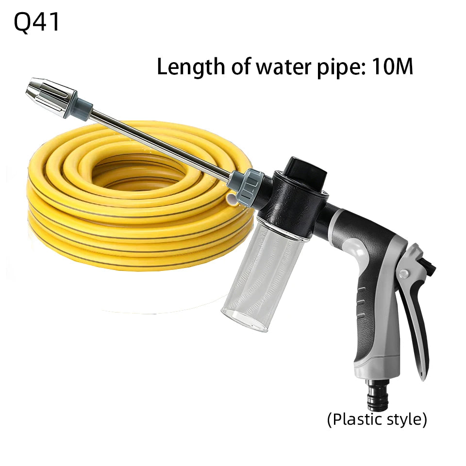 360° Rotating High-Pressure Water Gun – Car Wash Kit & Garden Sprinkler, Plastic or Metal, 1m–20m Hose Options