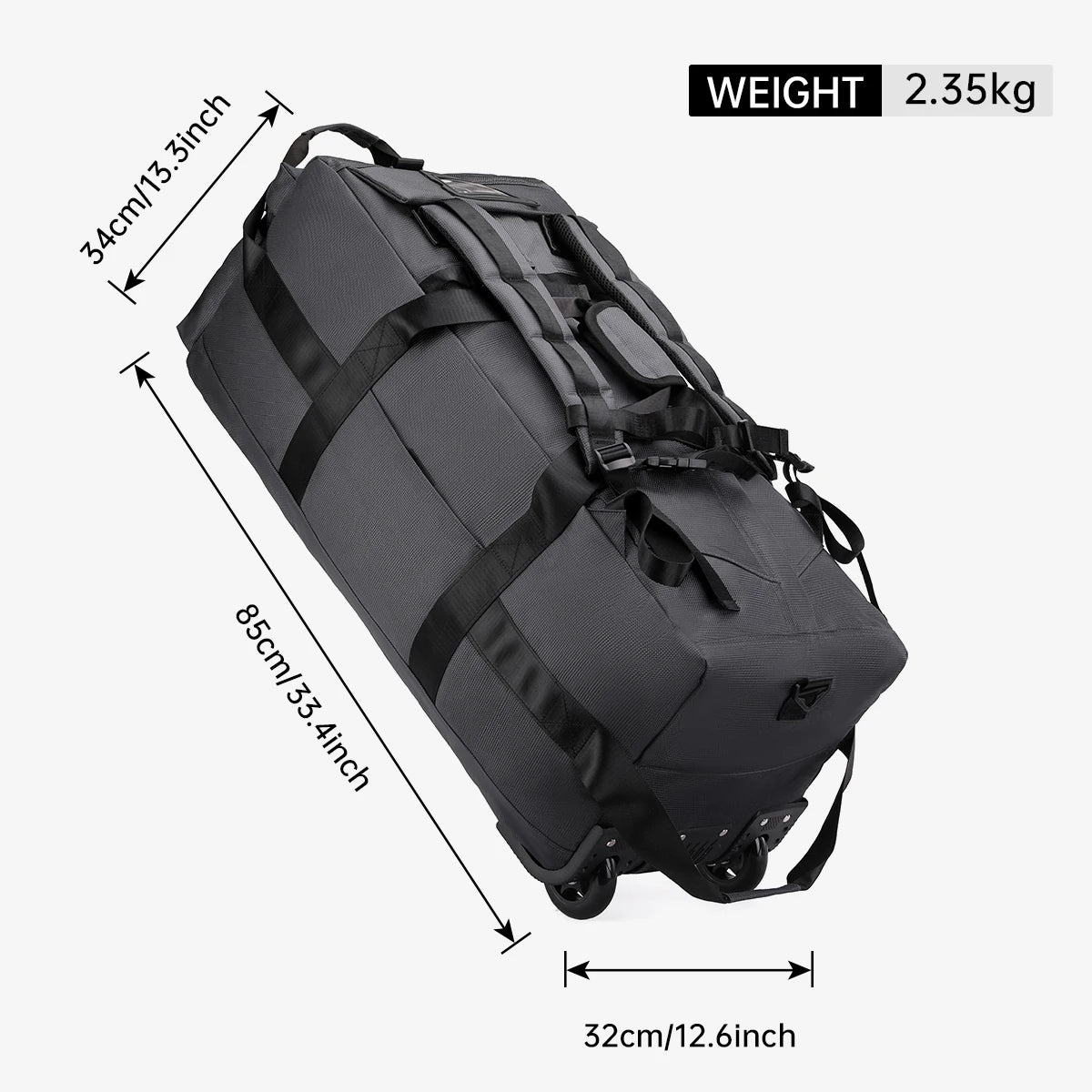 Large-Capacity Wheeled Travel Duffel Bag – Unisex Outdoor Luggage