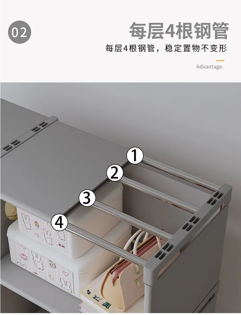 Multilayer Bookshelf & Bookcase – Easy Assembly, Storage Shelf for Books, Toys & Sundries, Living Room, Bedroom & Study