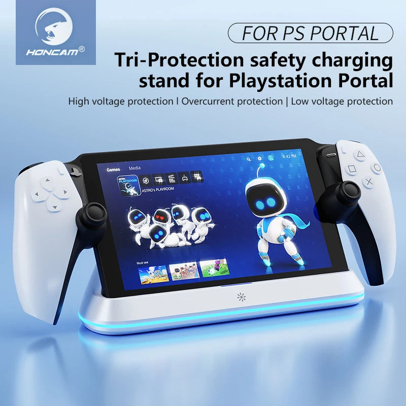 HONCAM Charging Dock Station for PlayStation Portal — Fast Charge & Organized Storage
