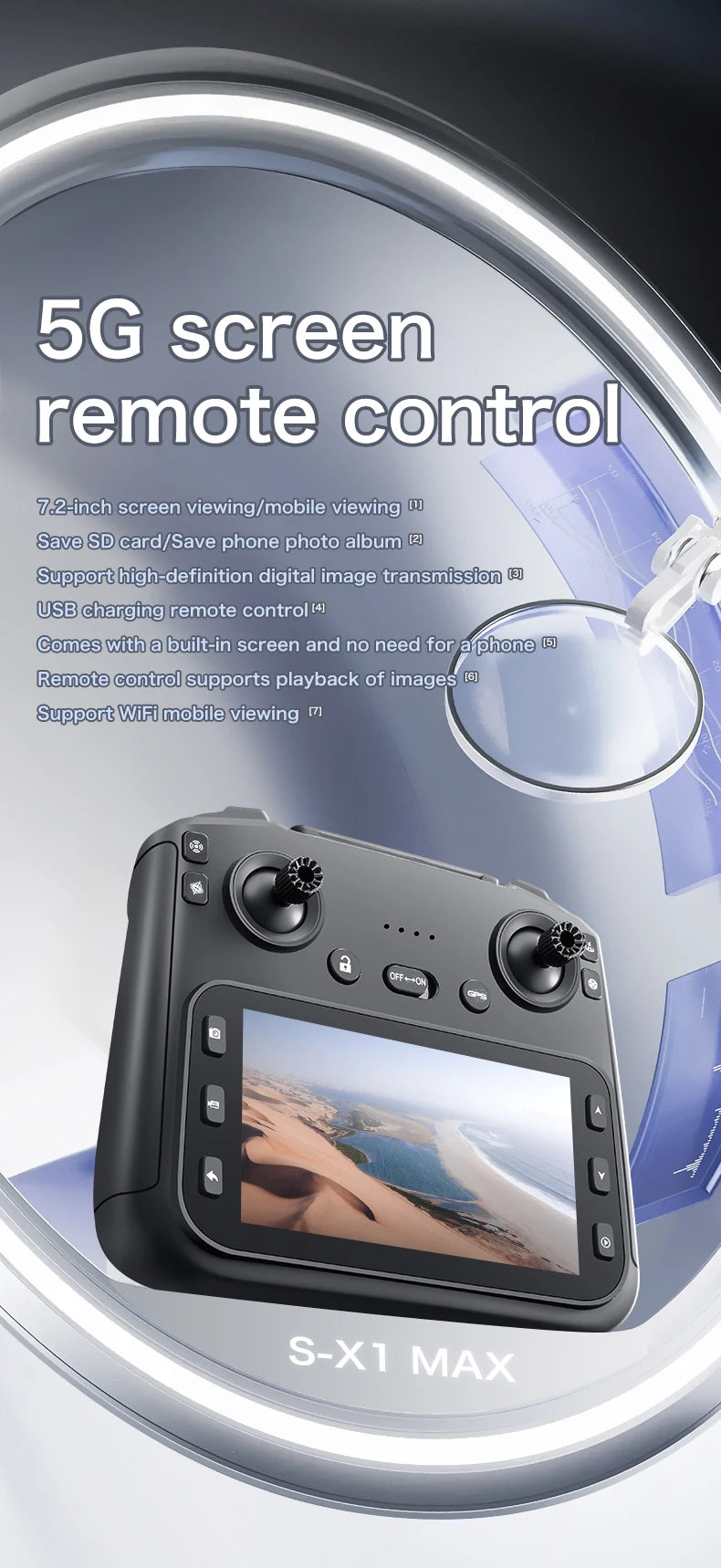 S-X1 Camera Drone with Screen Remote
