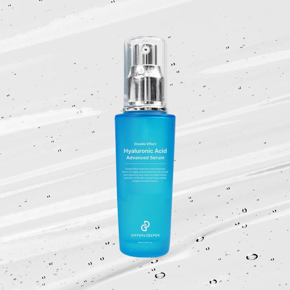 Differ & Deeper Double Effect Hyaluronic Acid Serum 50ml — Deep Hydration Anti-Aging K-Beauty Face Serum
