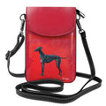 Greyhound Print Crossbody Shoulder Bag – Cartoon Dog Pattern Flap Purse for Women
