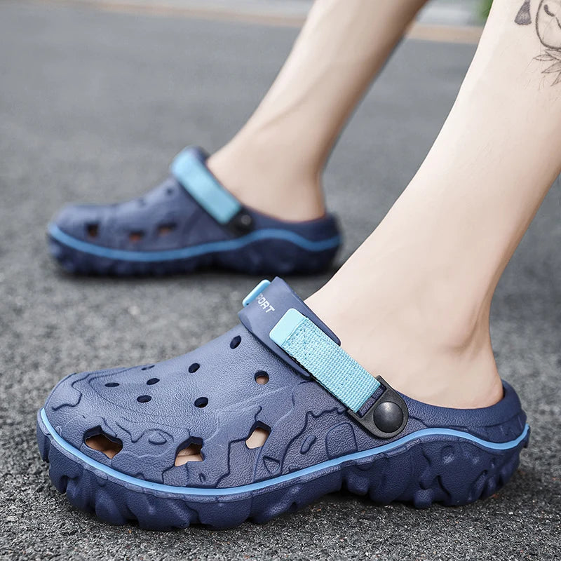 Men's Summer Clogs — Non-Slip Breathable Thick Bottom Beach Sandals Big Size 45 46 47