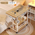 Mobile Adjustable Height Desk with Storage Shelf — Rolling Bedside Desk, Optional USB Fan & Light, 60–90cm