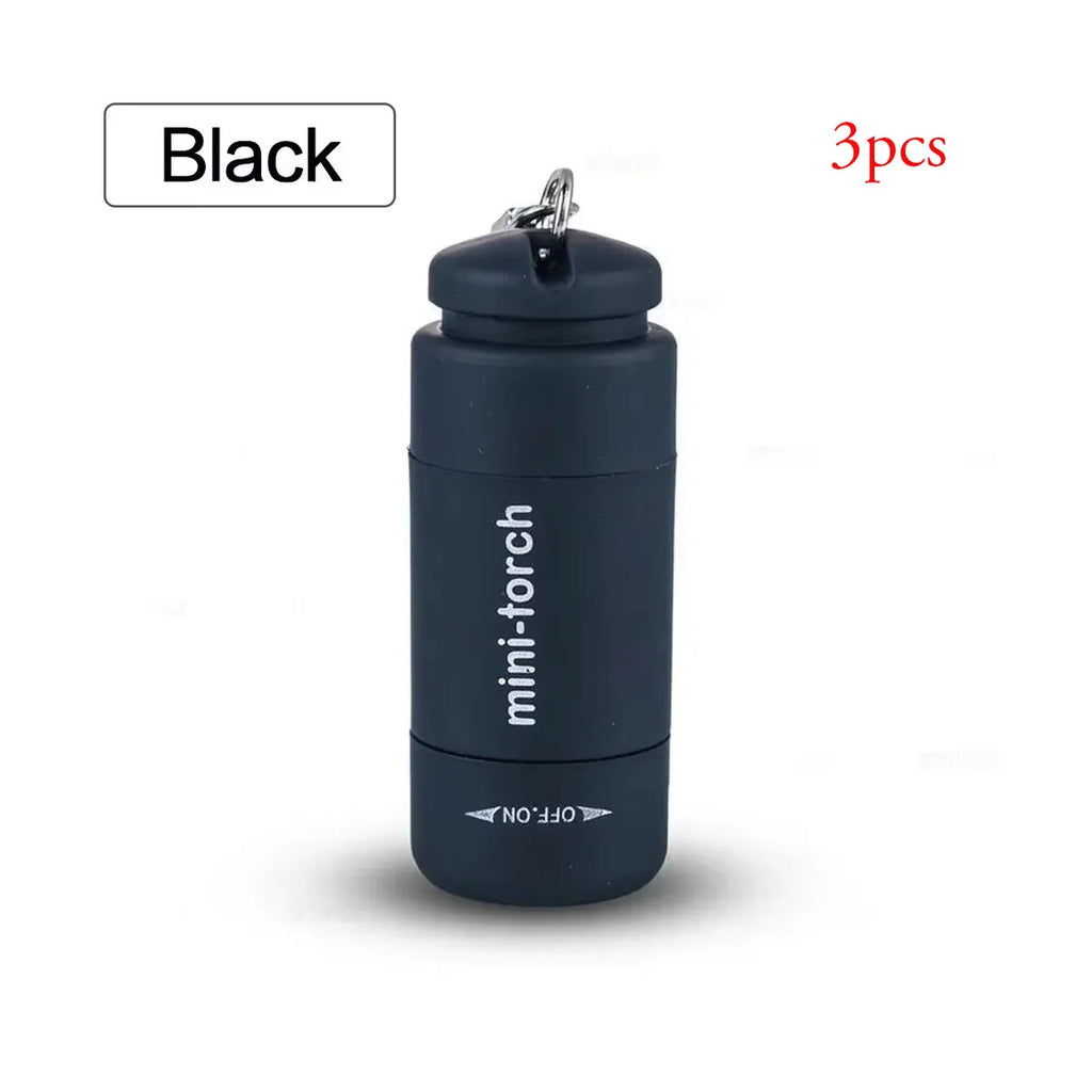 USB Mini Keychain Flashlight – Rechargeable EDC Torch, Waterproof, 16 Colors, Pocket-Sized LED Light