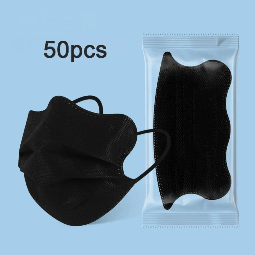 Butterfly-Shaped 3-Layer Disposable Face Masks — 50 Pack