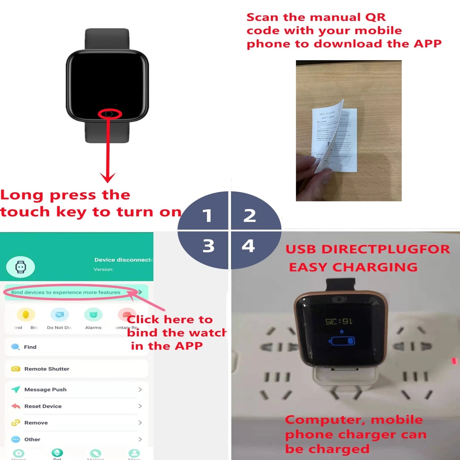 Track Every Move. Every Day. — Y68 & 116Plus Smartwatch | Fitness Tracker, Heart Rate Monitor, Sleep Tracker, Message Alerts, Android & iOS, 9 Colors