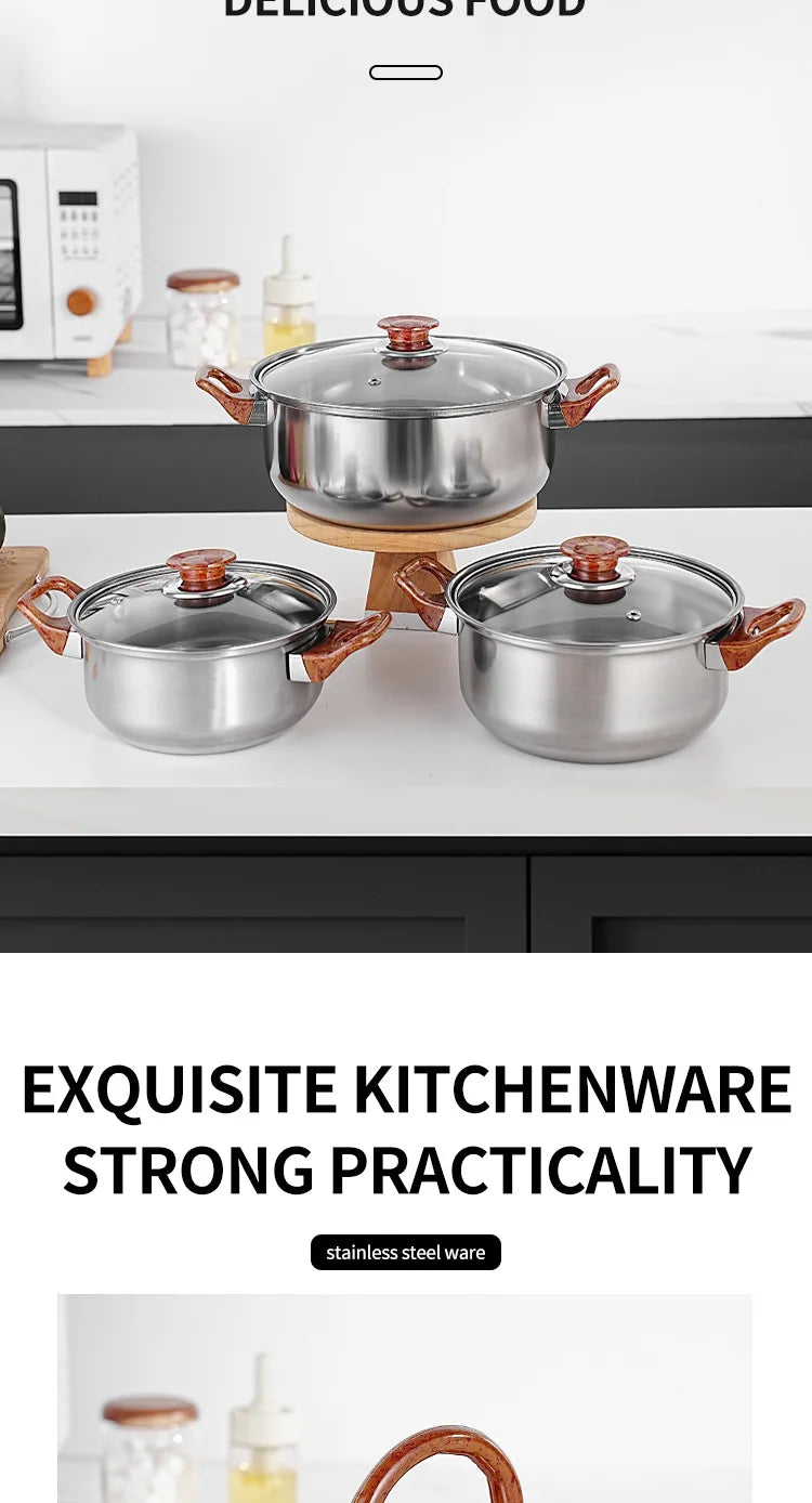 12-Piece Nonstick Pot Set – Light Grey with 6 Glass Lids
