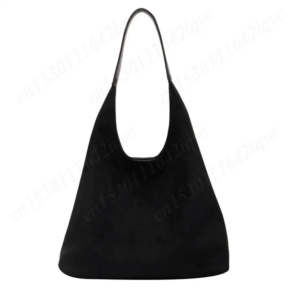 Vintage Suede Large Capacity Shoulder Tote Bag – Stylish Commuter Hobo Handbag for Women