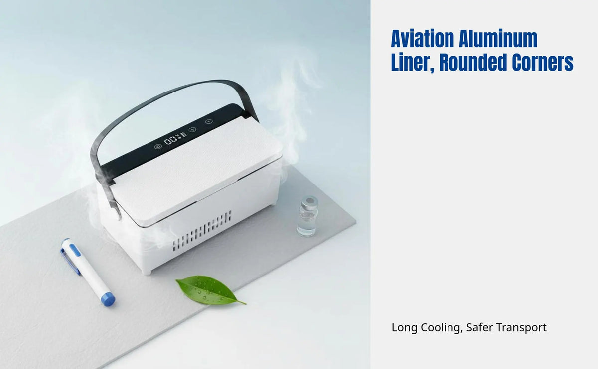 Portable Insulin Cooler Box – Rechargeable Mini Fridge, Large Capacity Medicine Storage for Travel & Airplane Approved