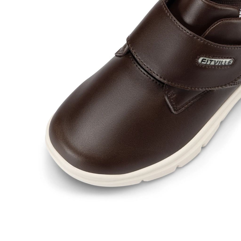 FitVille Men's Wide Diabetic Leather Shoes – Slip-On Orthopedic Footwear for Swollen Feet, Neuropathy & Foot Pain Relief