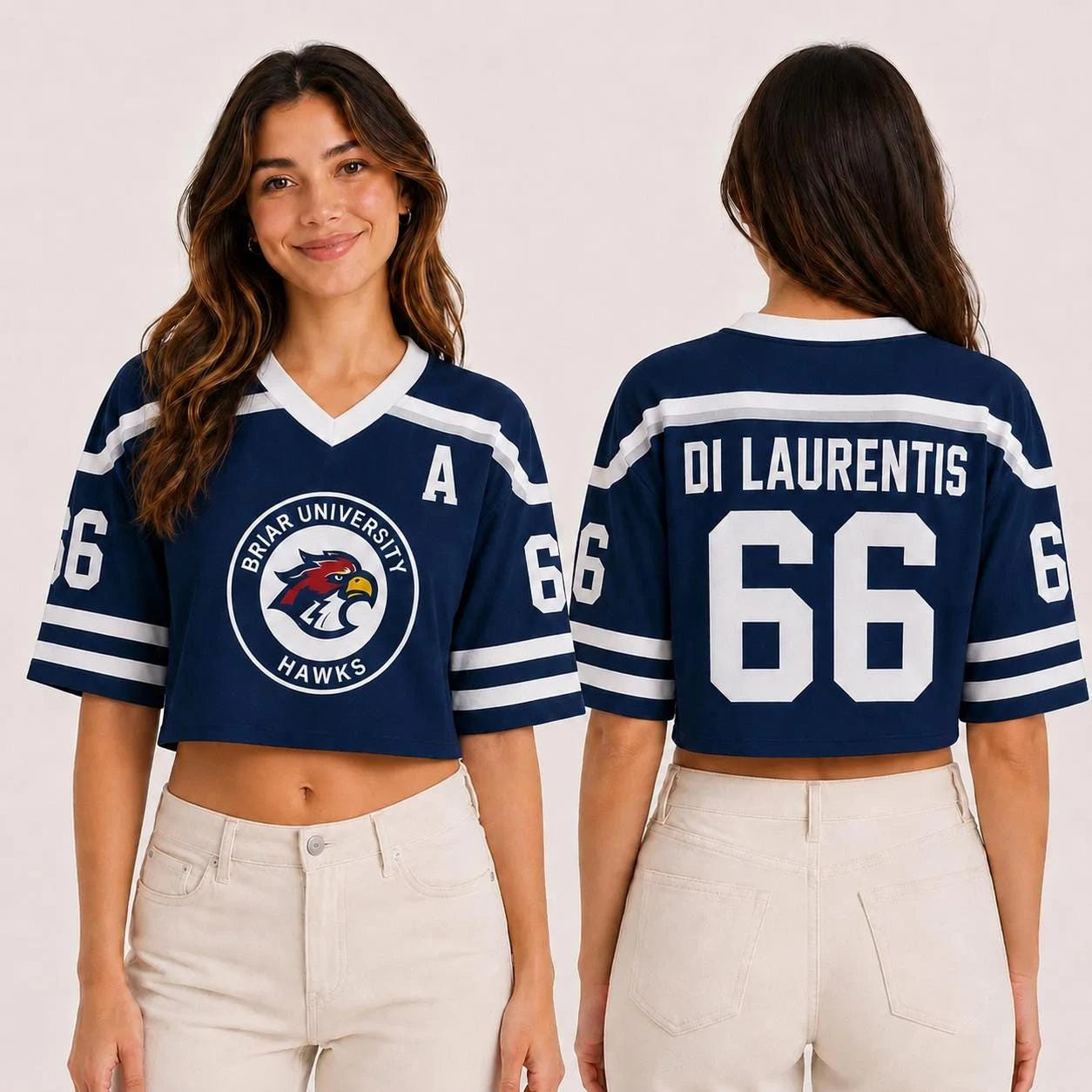 Briar University Hawks Hockey Jersey T-Shirt — Off Campus Bookish Fan Tee