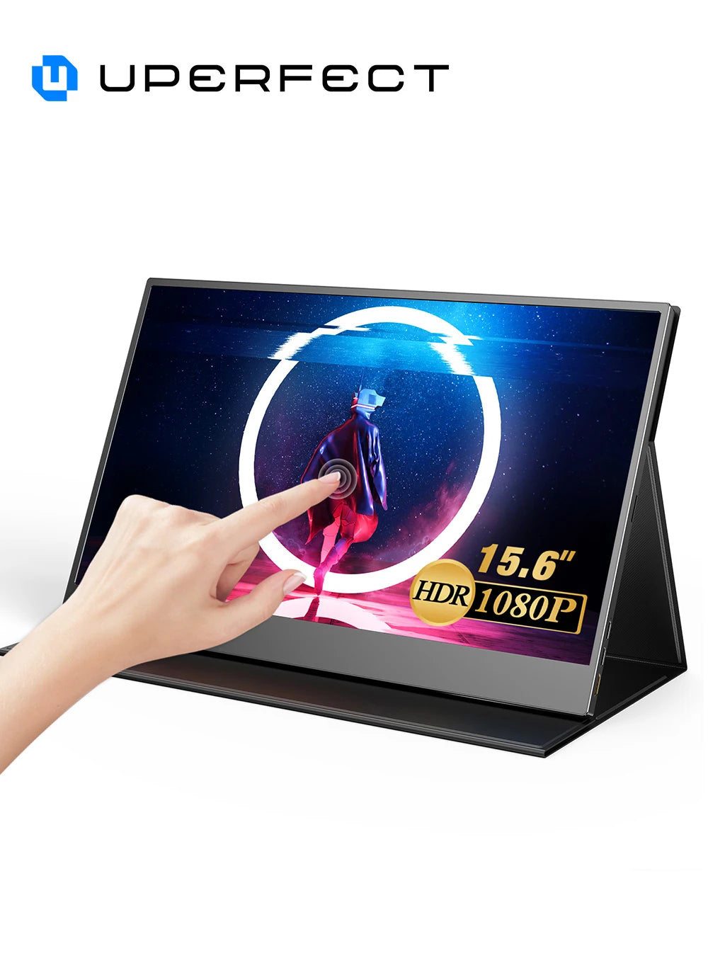 15.6-Inch Portable Touchscreen Monitor – Full HD & Smart Cover