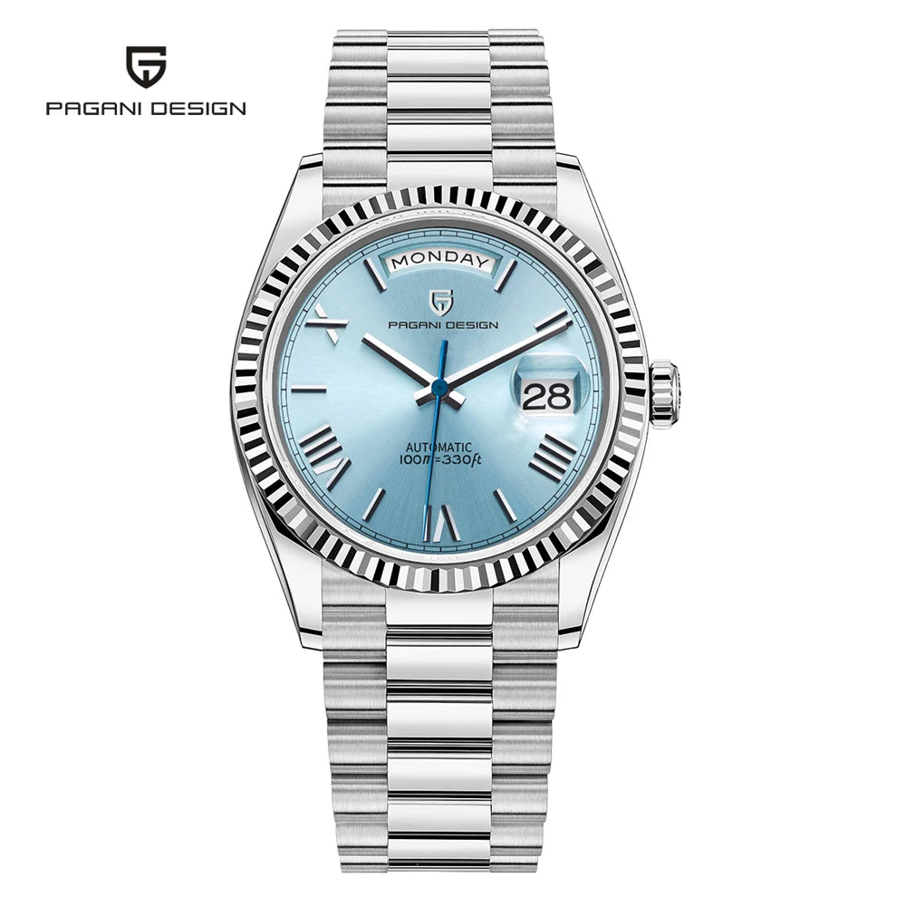 PAGANI DESIGN DD36 Men's Automatic Watch | Rose Gold Luxury Mechanical Sapphire Mirror Wristwatch