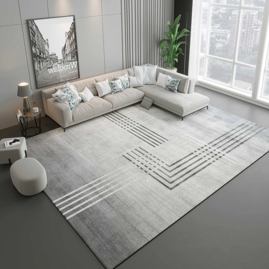Modern Nordic Soft Lounge Rug – Washable Anti-Slip Large Area Carpet for Living Room & Bedroom, 24 Colors & 10 Sizes