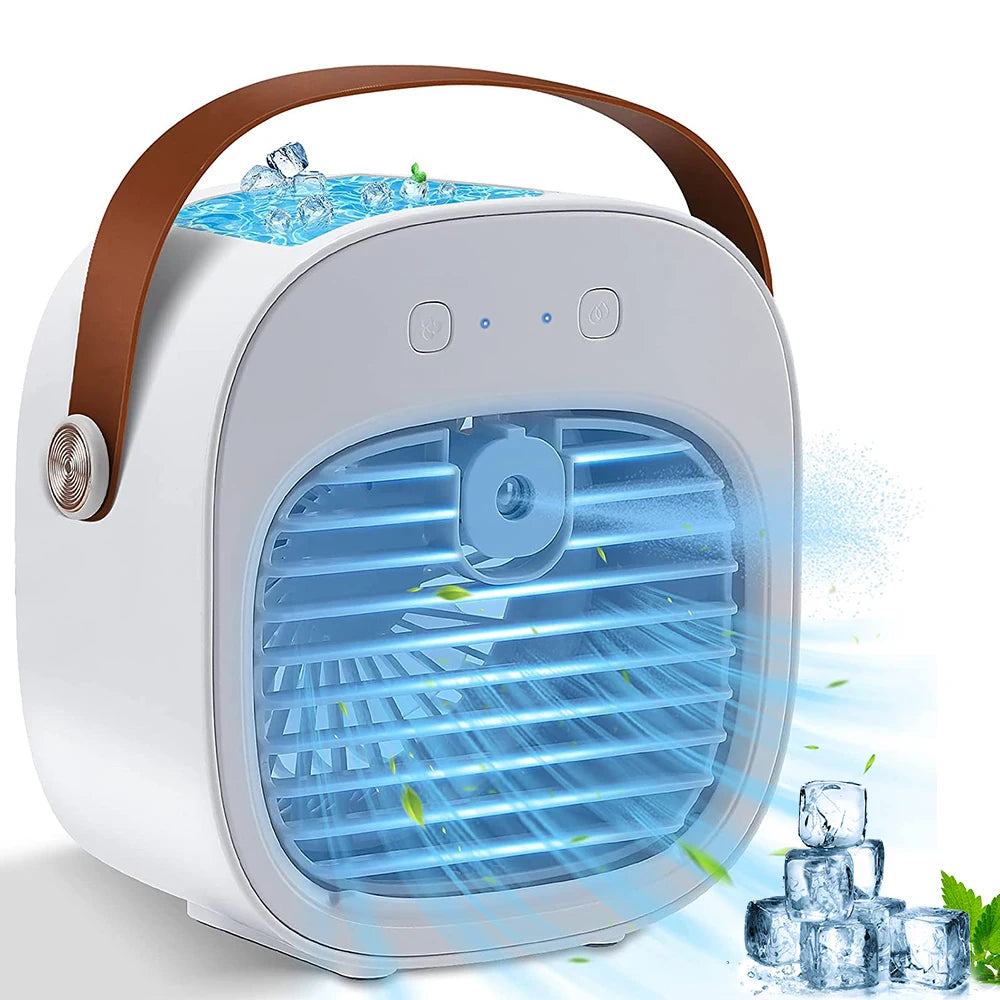 Portable Rechargeable Air Conditioner — Cordless Mini AC Cooling Fan for Room, Camping & Personal Use