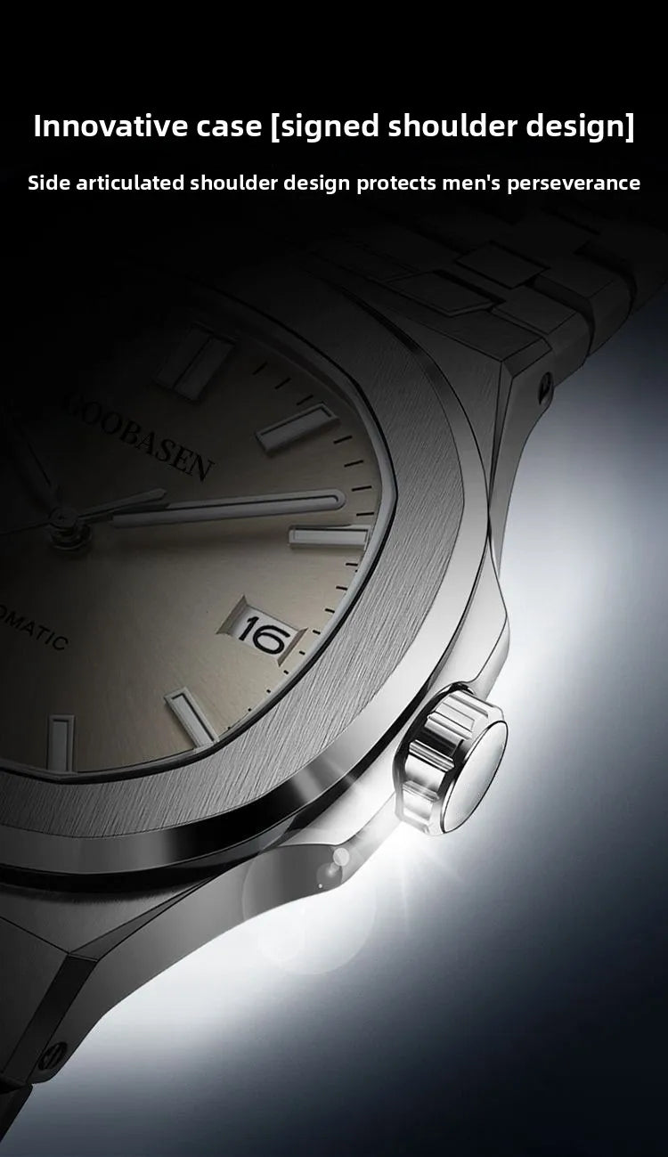 Men's Luxury Steel Strap Quartz Wristwatch | Luminous Waterproof Dress Watch