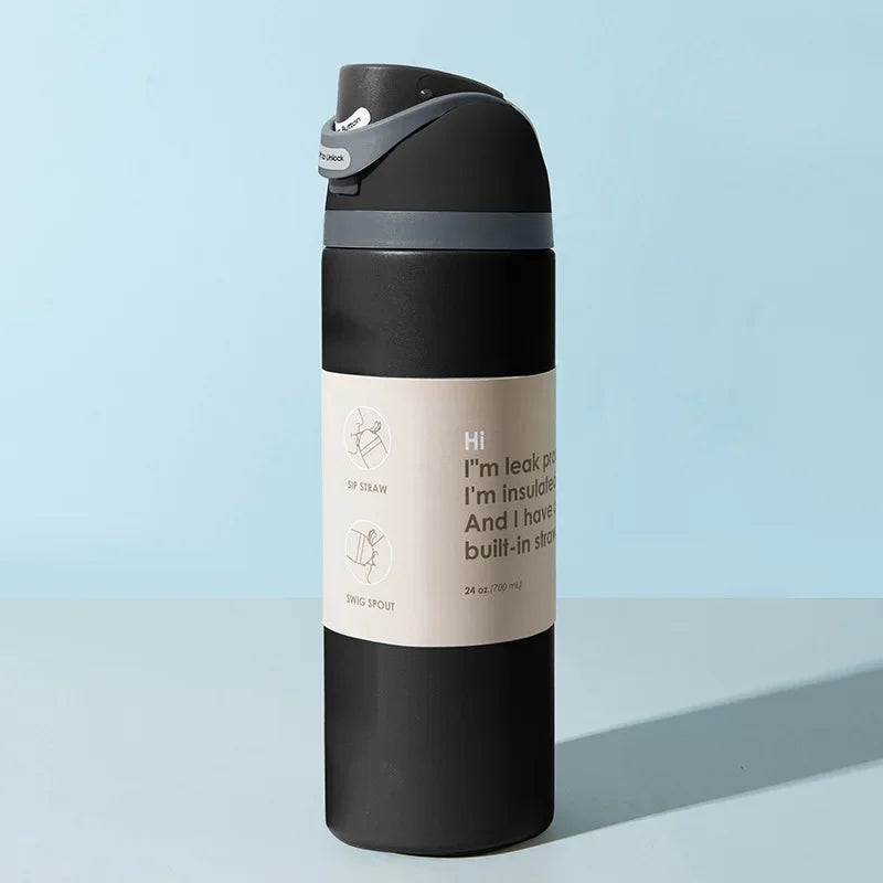 24oz Insulated Stainless Steel Sports Tumbler – Leak-Proof, BPA-Free Travel Cup with Silicone Base