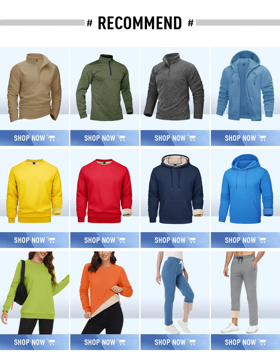 TACVASEN Men's Hooded Fleece Jacket – Full-Zip Windproof Warm Work Coat for Outdoor & Office