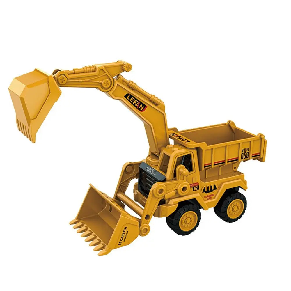 Large Construction Vehicle Toy – Bulldozer, Excavator & Dump Truck Model for Kids