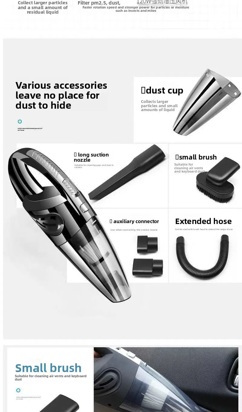 Cordless Handheld Vacuum Cleaner – Cyclonic Suction, Rechargeable, for Pet Hair & Home
