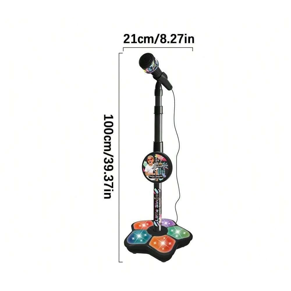 Kids Karaoke Microphone Stand Toy — Portable Children's Electronic