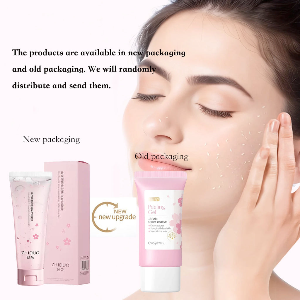 FENYI Cherry Blossom Exfoliating Peeling Gel – Deep Cleansing Facial Scrub & Skin Brightener