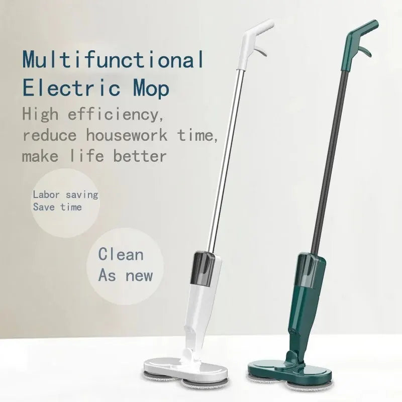 2-in-1 Wireless Electric Spin Mop & Floor Scrubber