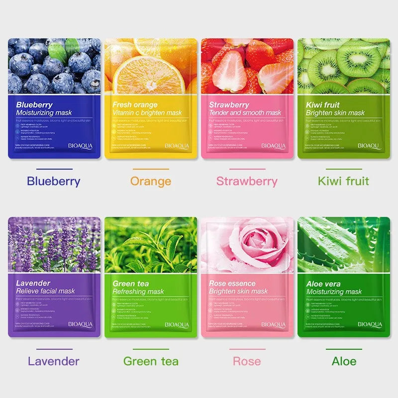 Natural Plant Face Masks — Moisturizing & Firming (8-Pack)