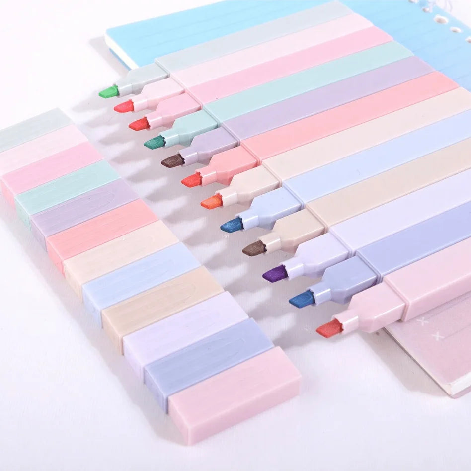 Aesthetic Soft-Tip Highlighters, 12 or 20 Colors