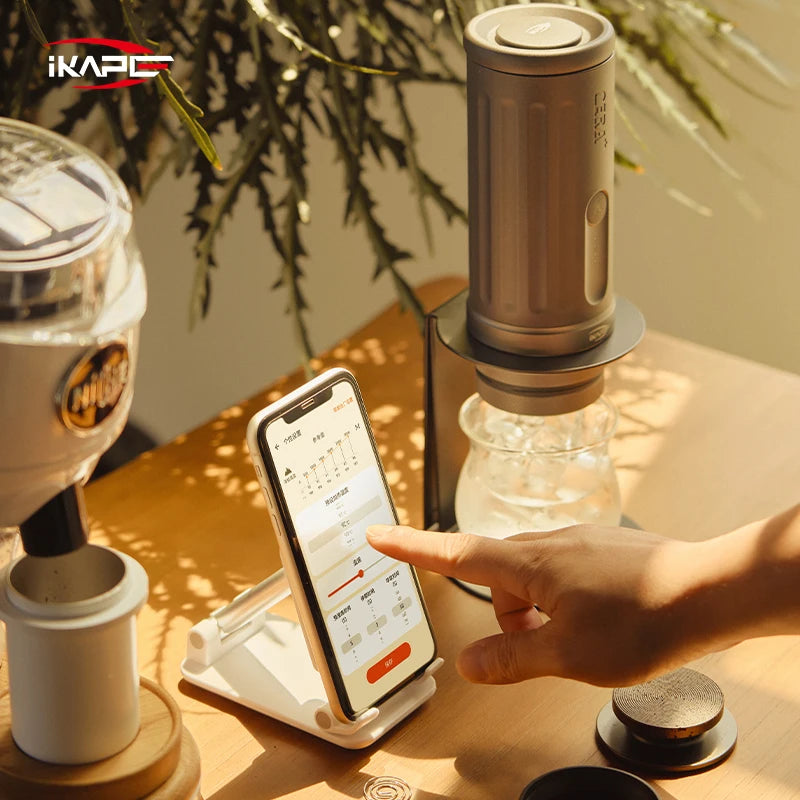 The Smartest Espresso Machine You Can Take Anywhere — IKAPE Kapo K2 | Bluetooth, 20-Bar, 13500mAh Battery, 51/58mm Portafilter