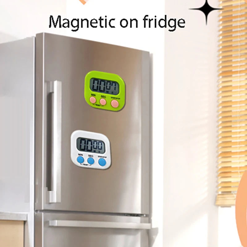 Digital Kitchen Timer – 99-Minute Magnetic Countdown Timer with Stand & Loud Alarm