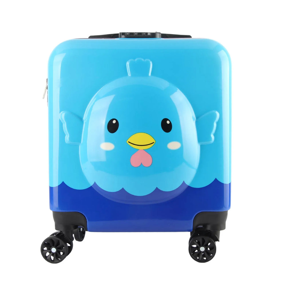 Kids 360° Spinner Trolley Luggage Set — Hard Shell Carry-On with Compartment Bag