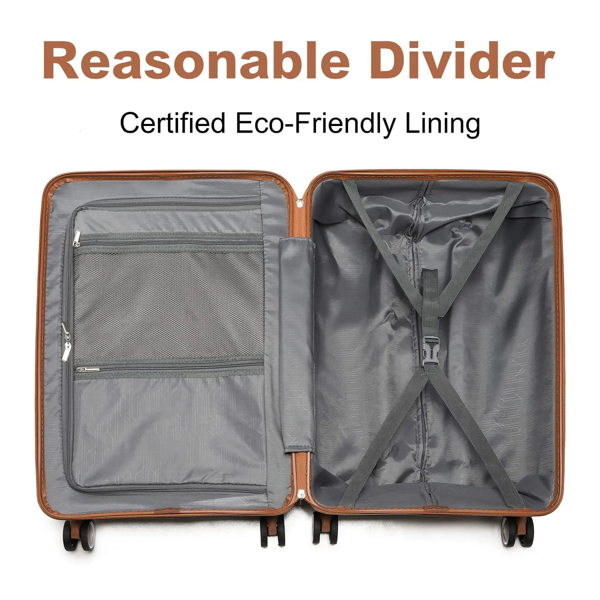 British Traveler PP Luggage – 8 Spinner Wheels & TSA Lock