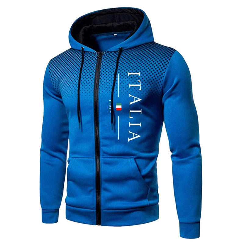 Men's Zipper Hoodie & Sweatpants Set – Urban Casual Sporty Daily Training Tracksuit