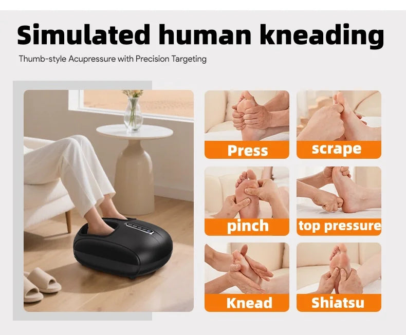 Jinkairui Automatic Foot Massage Machine — Full Wrap Rollers, Sole Kneading & Airbag Pressing