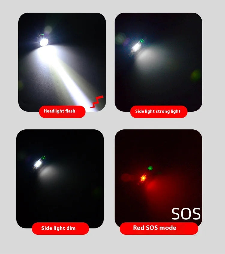 800 Lumen EDC Pocket Flashlight – 6 Modes, Magnetic Tail, USB Rechargeable for Camping & Hiking